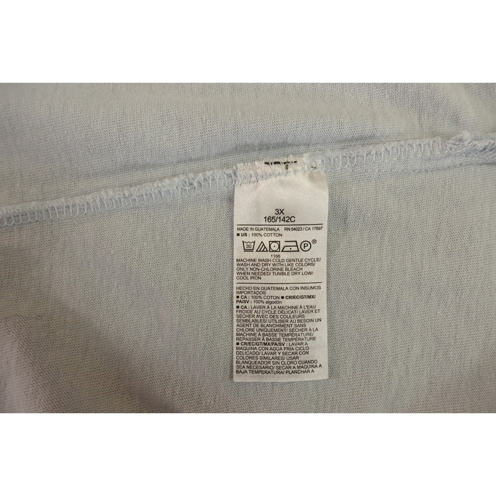 Old Navy Womens 3X Light Blue Oversized Crew Neck Long Sleeve Vintage Tee NWT - Picture 4 of 11